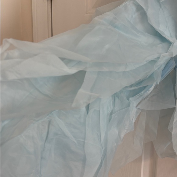 Light Blue Ruffled Blouse - Picture 3 of 4